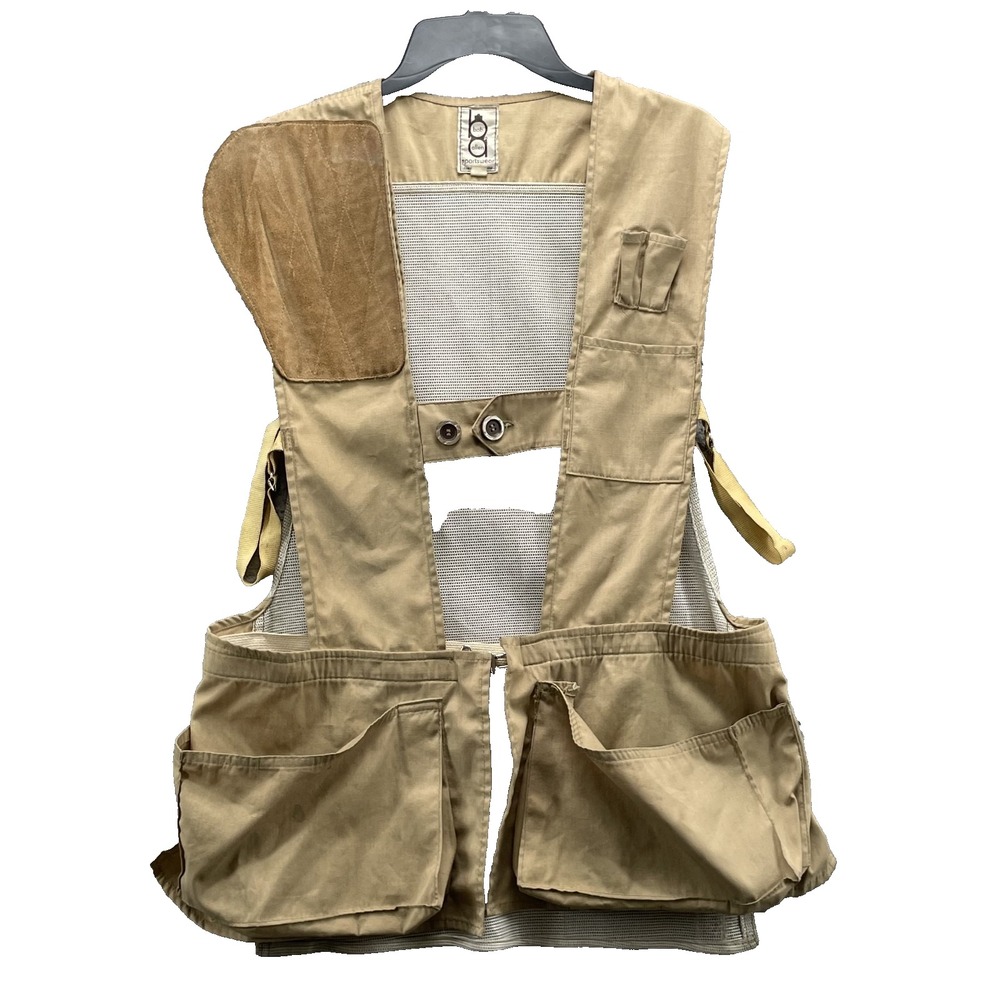 Vintage‎ Bob Allen Shooting Hunting Vest Men's M/L Suede Patch Utility Workwear